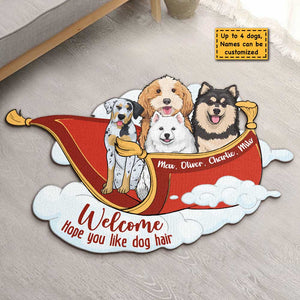 J'espère que vous aimez les poils de chien - Tapis décoratif personnalisé - Cadeau pour les amoureux des animaux 