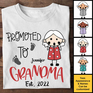 I'm Promoted To Grandma - Gift For Mom, Grandma - Personalized Unisex T-shirt, Hoodie.
