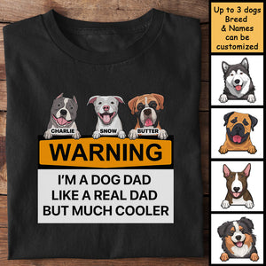 Attention, je suis papa d'un chien - Cadeau pour papa d'un chien - T-shirt unisexe personnalisé, sweat à capuche