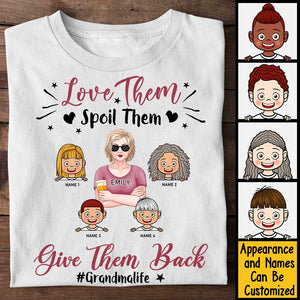 Aimez-les, gâtez-les ! Cadeau pour grand-mère, t-shirt unisexe personnalisé, sweat à capuche