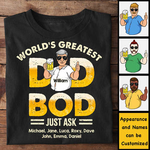 Le meilleur corps de papa de tous les temps, demandez à mes enfants - Cadeau pour papa - T-shirt unisexe personnalisé, sweat à capuche