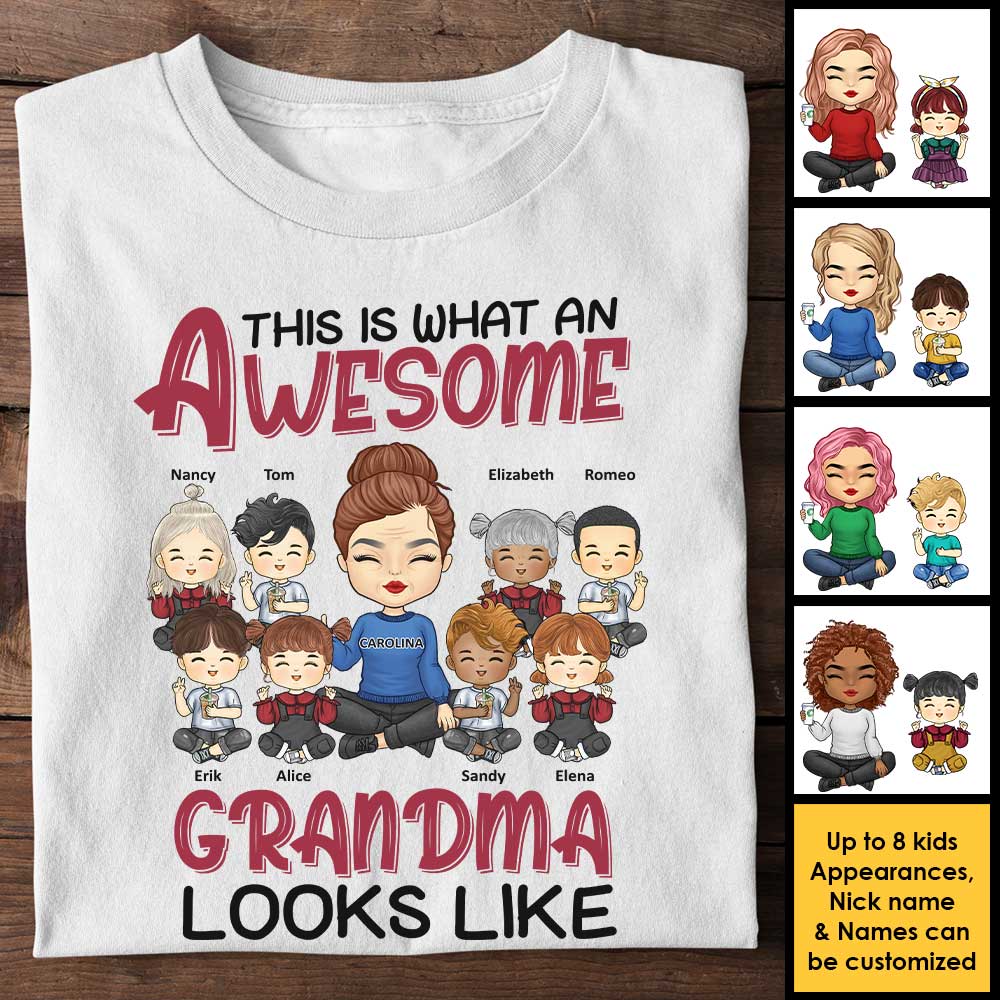 Voici à quoi ressemble une grand-mère géniale - Cadeau pour maman, grand-mère - T-shirt unisexe personnalisé, sweat à capuche