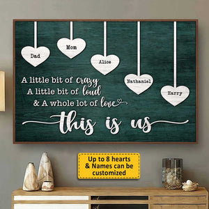 Beaucoup d'amour - Affiche horizontale personnalisée - Cadeau pour couple, mari et femme