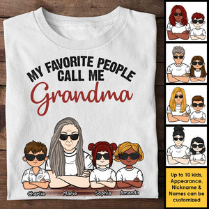 Mes personnes préférées m'appellent grand-mère - T-shirt unisexe personnalisé, sweat à capuche - Cadeau pour maman, grand-mère