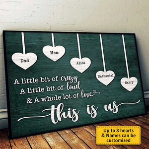 Beaucoup d'amour - Affiche horizontale personnalisée - Cadeau pour couple, mari et femme