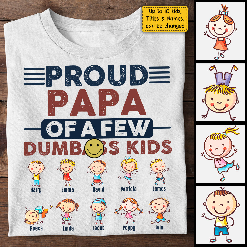 Fier père de nous - T-shirt unisexe personnalisé, sweat à capuche - Cadeau pour papa, grand-père