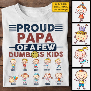 Fier père de nous - T-shirt unisexe personnalisé, sweat à capuche - Cadeau pour papa, grand-père