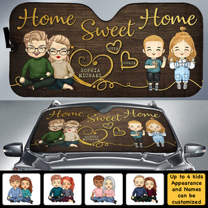 Sweet Home - Pare-soleil de voiture personnalisé - Cadeau pour couple, mari et femme