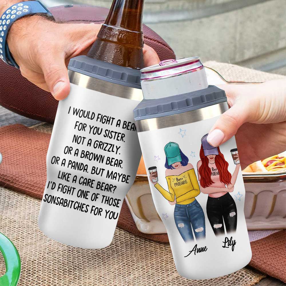 Je combats un ours pour toi - Glacière personnalisée - Cadeau pour meilleure amie