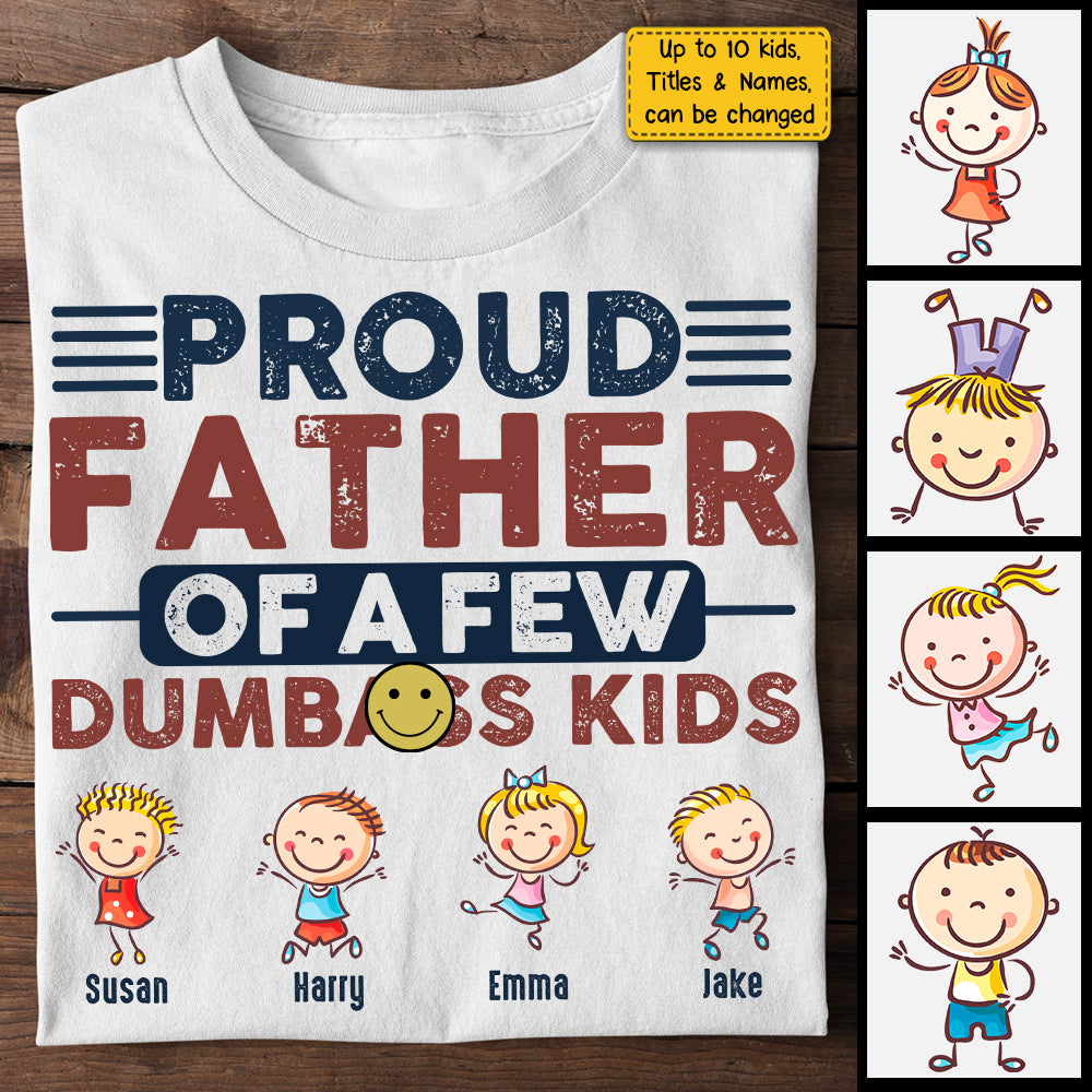 Fier père de nous - T-shirt unisexe personnalisé, sweat à capuche - Cadeau pour papa, grand-père