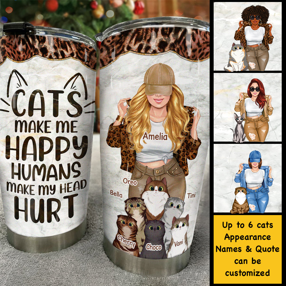 You Had Me At Meow - Gift For Cat Mom, Personalized Tumbler.