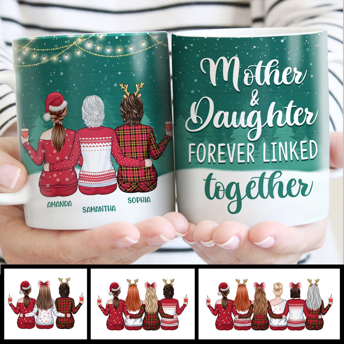 The Love Between Mother And Daughter Knows No Distance - Personalized Mug.