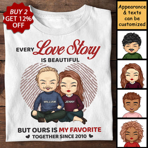 Notre préféré ! T-shirt unisexe personnalisé ! Cadeau pour couple, mari et femme