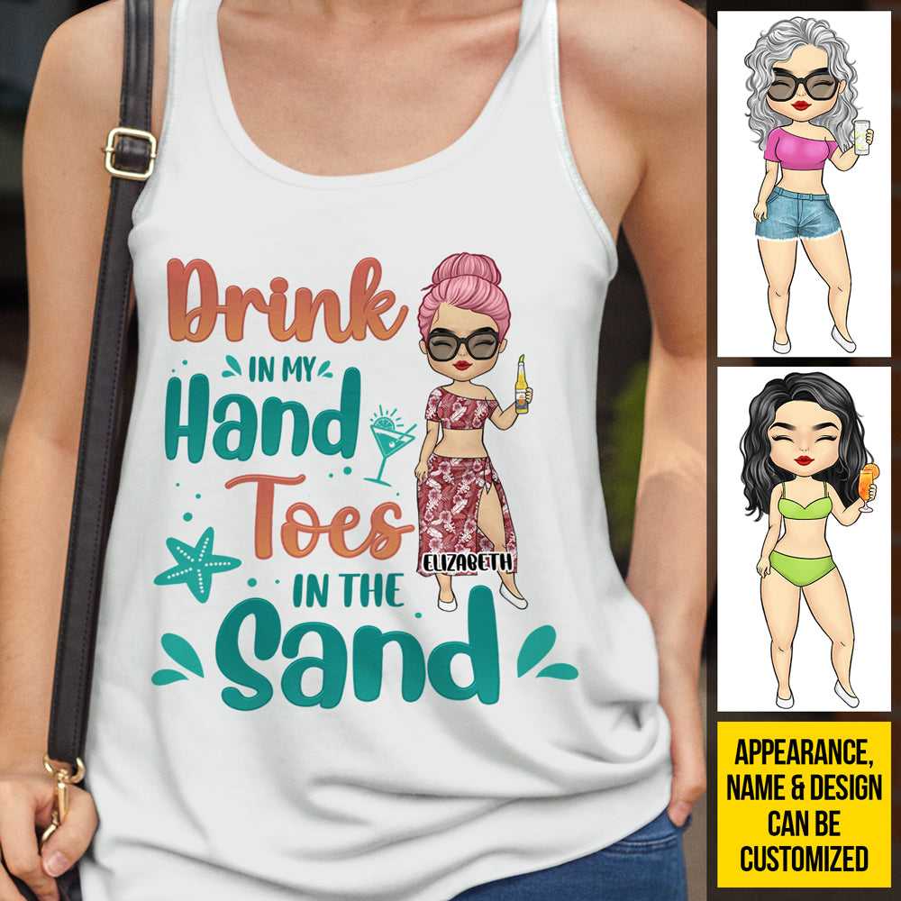 Juste une fille qui aime la plage - Débardeur dos nageur personnalisé - Cadeau pour meilleure amie