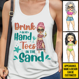Juste une fille qui aime la plage - Débardeur dos nageur personnalisé - Cadeau pour meilleure amie