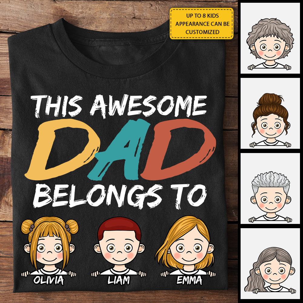 Je suis leur papa génial - T-shirt unisexe personnalisé, sweat à capuche - Cadeau pour papa