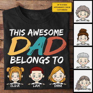 Je suis leur papa génial - T-shirt unisexe personnalisé, sweat à capuche - Cadeau pour papa