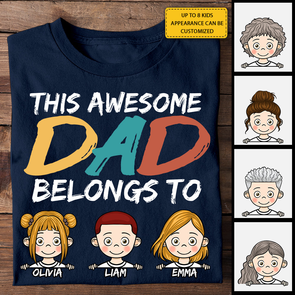 Je suis leur papa génial - T-shirt unisexe personnalisé, sweat à capuche - Cadeau pour papa