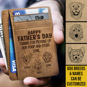 Bonne fête des pères, papa chien ! Porte-cartes personnalisé ! Cadeau pour papa, cadeau pour la fête des pères