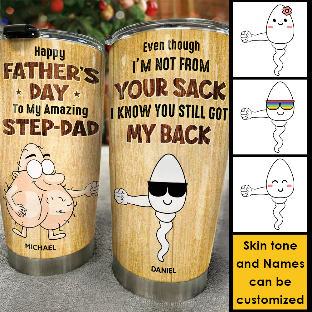 Bonne fête des pères à mon incroyable beau-père ! Cadeau pour papa, cadeau pour la fête des pères ! Gobelet personnalisé