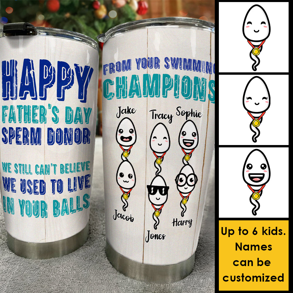 Bonne fête des pères, donneur de sperme ! Gobelet personnalisé ! Cadeau pour papa, cadeau pour la fête des pères