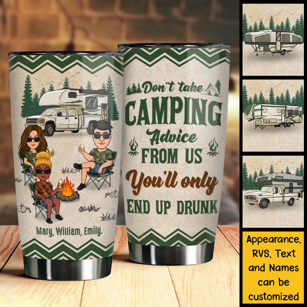 Vous finirez ivre - Gobelet personnalisé - Cadeau pour les amateurs de camping