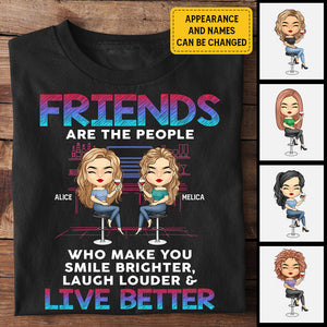 Les amis vous rendent la vie meilleure - T-shirt et sweat à capuche unisexe personnalisé - Cadeau pour meilleure amie