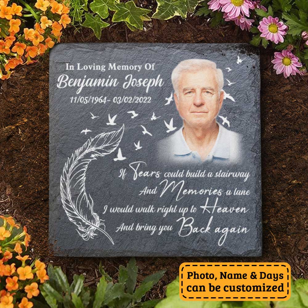 Je monterais jusqu'au paradis et te ramènerais à nouveau - Pierre commémorative personnalisée, pierre tombale humaine - Télécharger une image, cadeau commémoratif, cadeau de condoléances