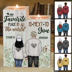 I Wanna Stay Next To You - Gift For Couples - Personalized Candle Holder.