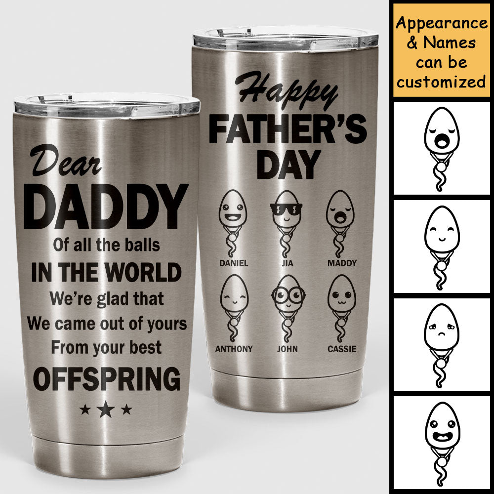 Votre meilleur enfant - Gobelet personnalisé - Cadeau pour papa, cadeau pour la fête des pères
