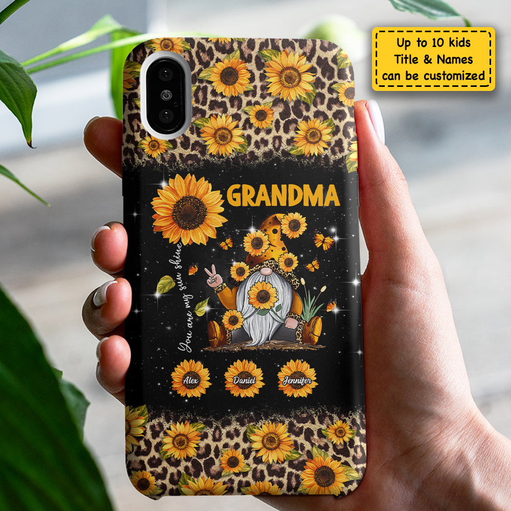 Maman, grand-mère, tu es mon rayon de soleil ! Cadeau pour maman, grand-mère ! Coque de téléphone personnalisée