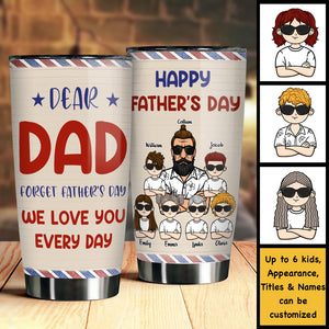 Nous t'aimons tous les jours - Gobelet personnalisé - Cadeau pour papa, grand-père, cadeau pour la fête des pères