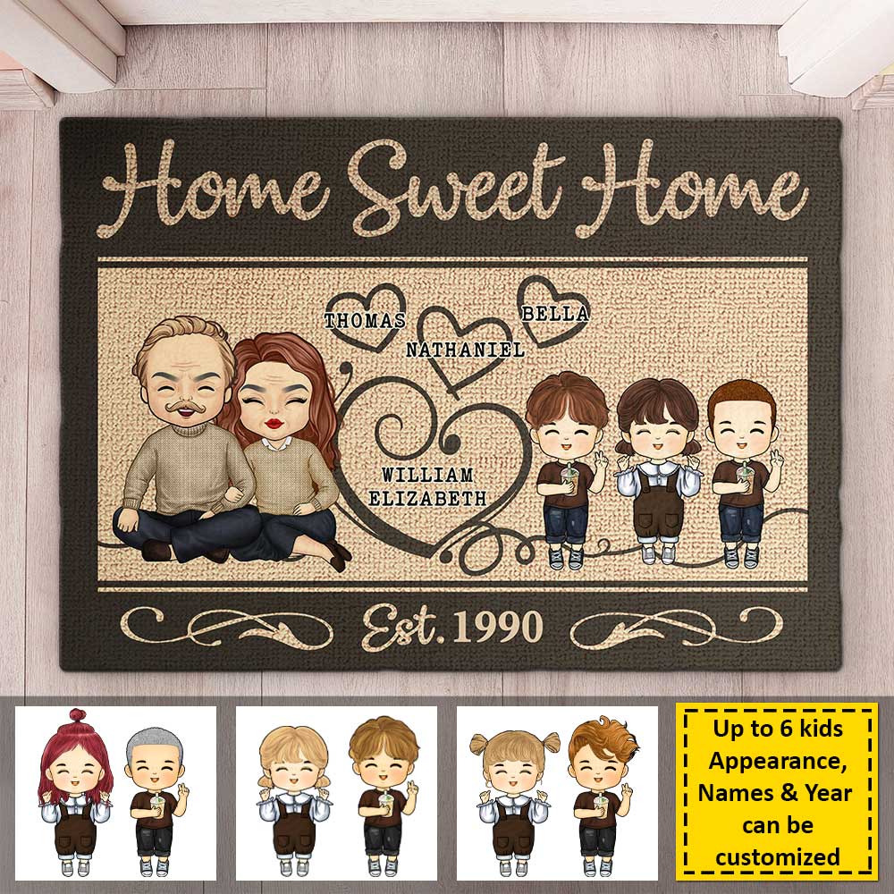C'est notre douce maison - Tapis décoratif personnalisé - Cadeaux d'anniversaire, cadeau pour couples, mari et femme