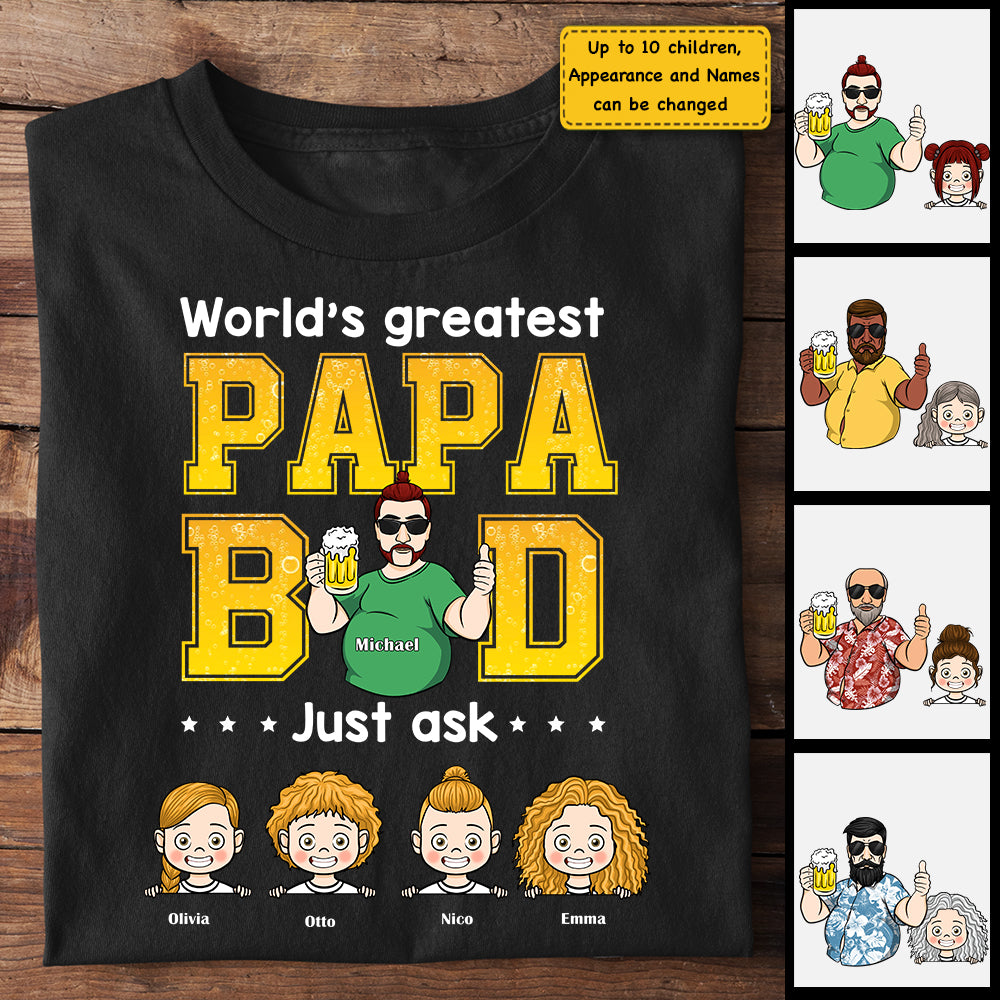 Le meilleur papa body - T-shirt unisexe personnalisé, sweat à capuche - Cadeau pour papa, grand-père