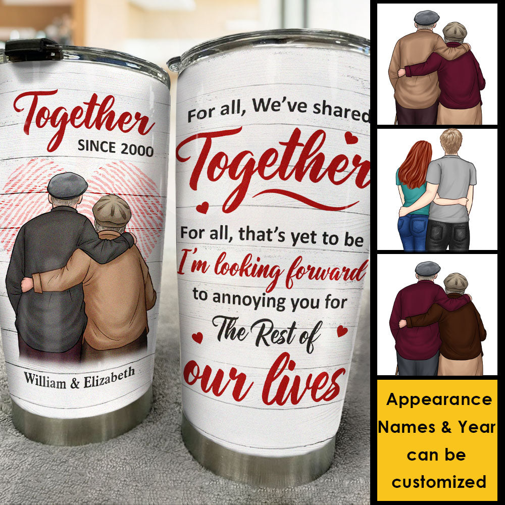 Le reste de nos vies - Verre personnalisé - Cadeau pour couple, mari et femme