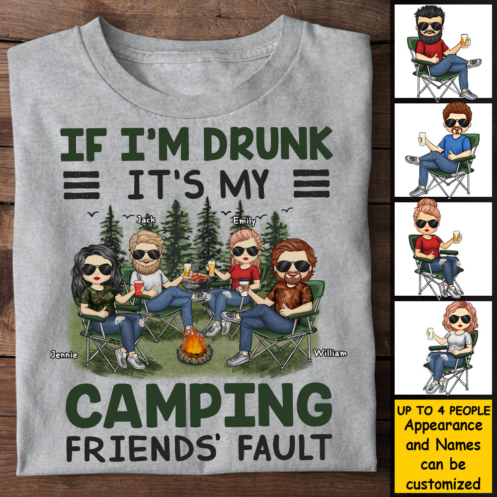 C'est la faute de mon ami campeur - T-shirt unisexe personnalisé, sweat à capuche - Cadeau pour les amateurs de camping, cadeau pour la meilleure amie