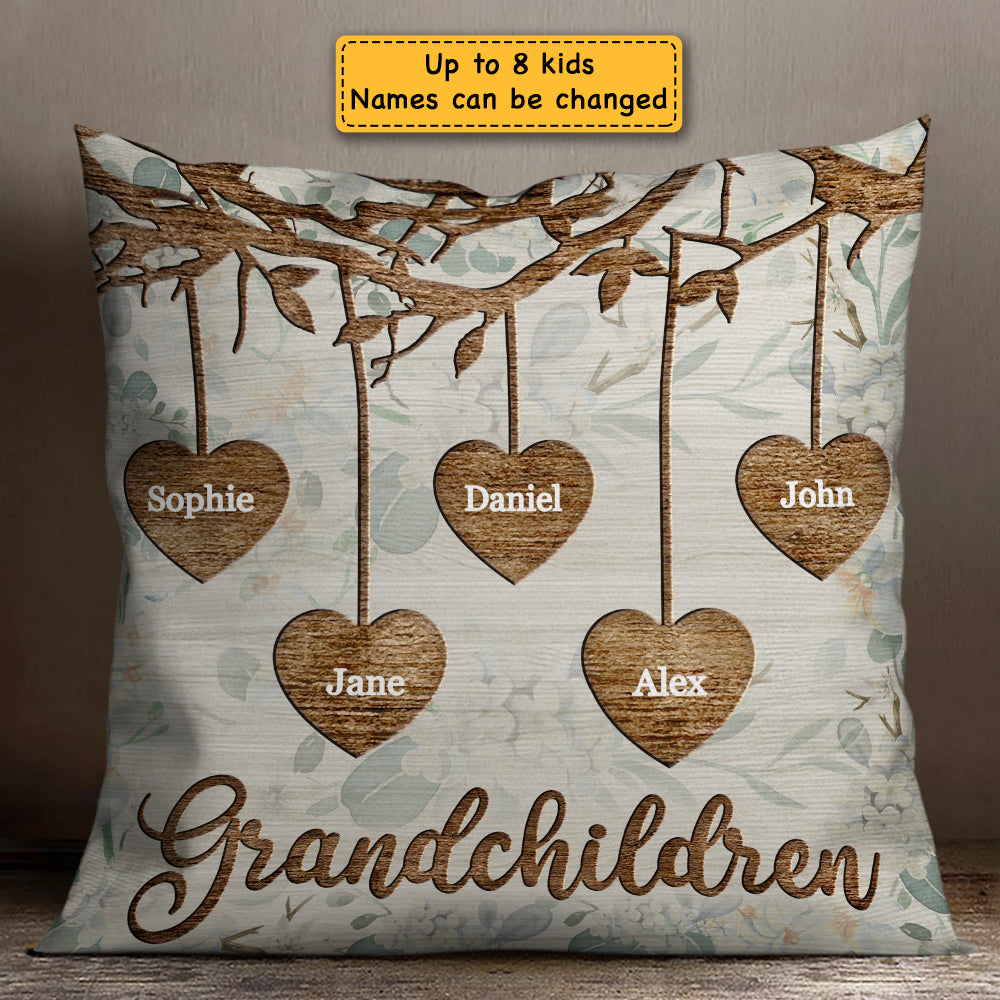 Les petits-enfants rendent la vie plus belle – Cadeau pour grand-mère, oreiller personnalisé (coussin inclus)