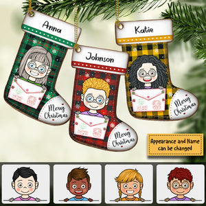 Happy Christmas With Kids - Personalized Shaped Ornament.