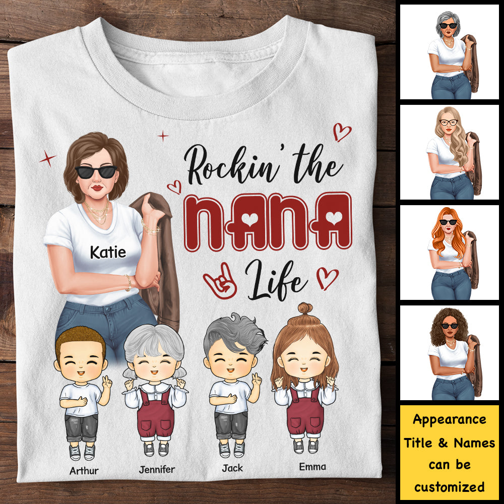 Nana Life Is The Best Life - Gift For Mom, Grandma - Personalized Unisex T-shirt, Hoodie