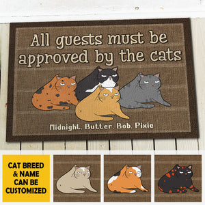 Vous devez être approuvé par les chats - Tapis décoratif personnalisé - Cadeau pour les amoureux des animaux