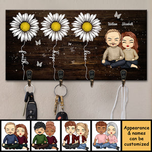 Nous avons la foi, l'espoir et l'amour - Porte-clés personnalisé, porte-clés - Cadeau pour couples, mari et femme