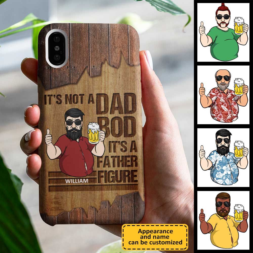 Figure paternelle, pas papa ! Cadeau pour papa, coque de téléphone personnalisée