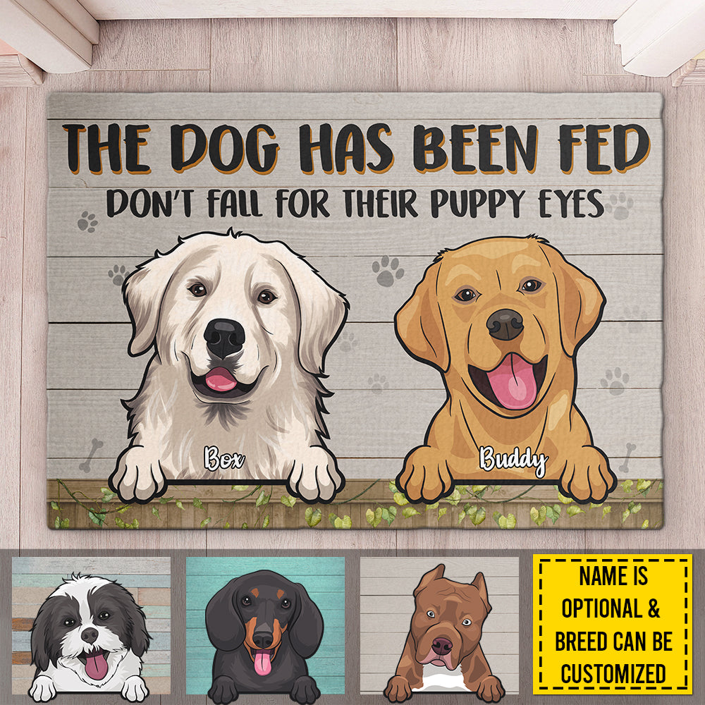 Les chiens ont été nourris - Tapis décoratif personnalisé - Cadeau pour les amoureux des chiens, propriétaires de chiens, cadeau pour chien, cadeau pour les amoureux des animaux