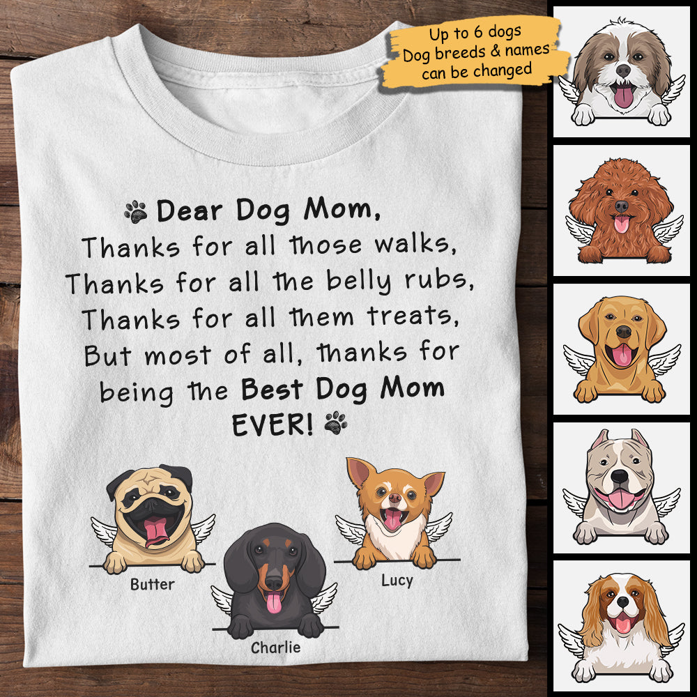 Thanks For Being The Best Dog Mom & Dog Dad - Gift For Dog Mom - Personalized Unisex T-shirt, Hoodie.