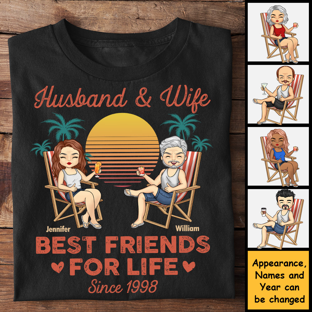 Meilleurs amis pour la vie - T-shirt unisexe personnalisé, sweat à capuche, sweat-shirt - Cadeau pour couple, mari et femme, anniversaire, fiançailles, mariage, cadeau de mariage