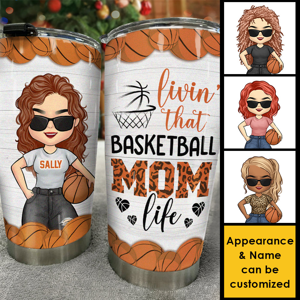 Vivre la vie de maman basketteuse - Cadeau pour maman, gobelet personnalisé