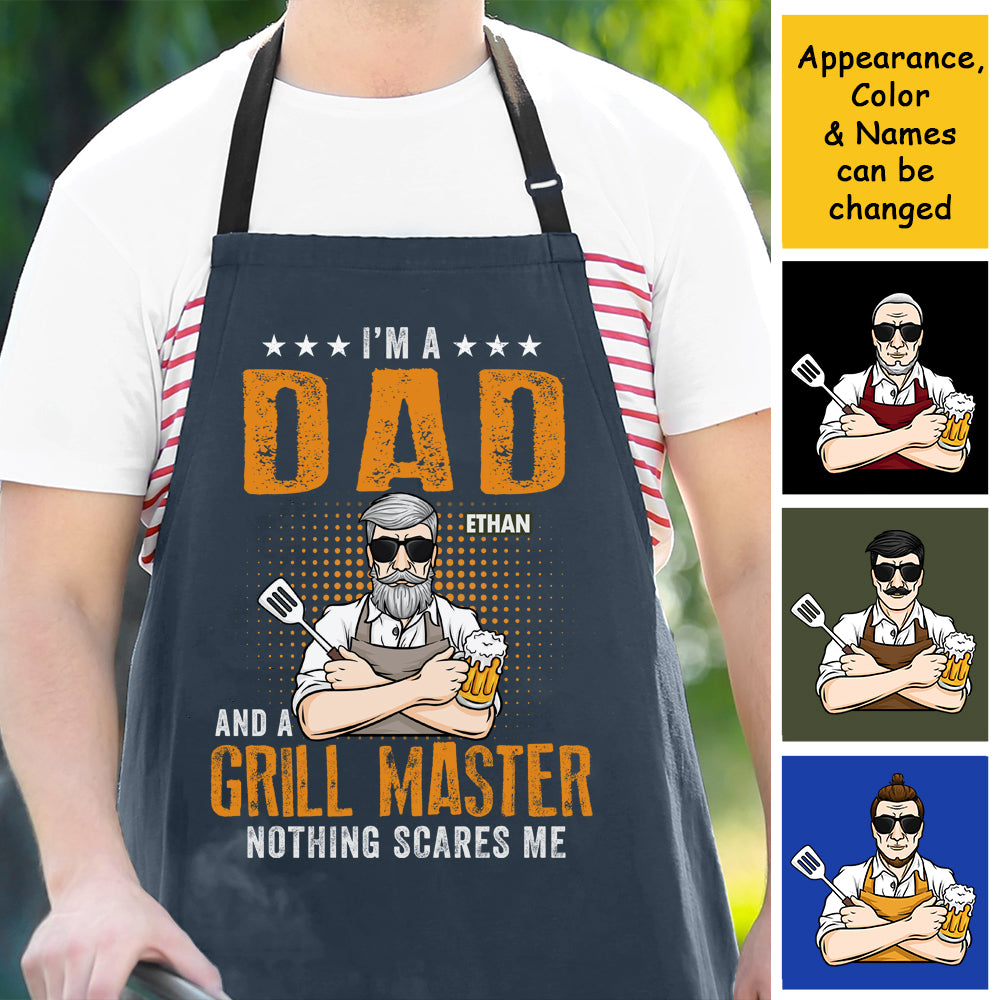 Je suis papa et maître du gril - Cadeau pour papa - Tablier personnalisé