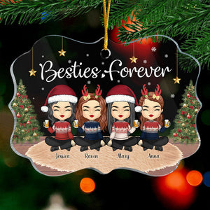 Nous sommes les meilleurs amis pour toujours - Décoration de Noël personnalisée en acrylique en forme de Benelux - Cadeau pour meilleure amie, meilleure amie, sœur, cadeau d'anniversaire pour meilleure amie et amie, cadeau de Noël
