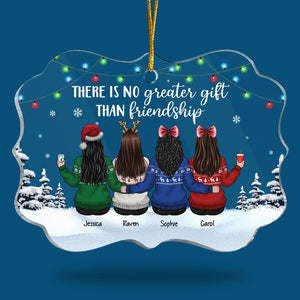 L'amitié est le plus beau cadeau de Noël - Décoration de Noël personnalisée en acrylique en forme de Benelux - Cadeau pour meilleure amie, meilleure amie, sœur, cadeau d'anniversaire pour meilleure amie et amie, cadeau de Noël
