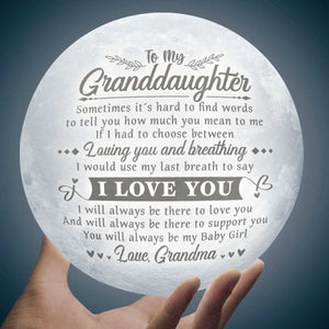 Tu seras toujours ma petite fille - Lampe de lune - À ma petite-fille, cadeau pour petite-fille, cadeau de grand-mère pour petite-fille, cadeau d'anniversaire pour petite-fille, cadeau de Noël